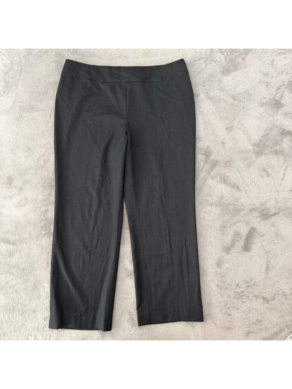 Akris Gray Stretch Wool Trousers Pants Slacks Womens 16 Straight Leg